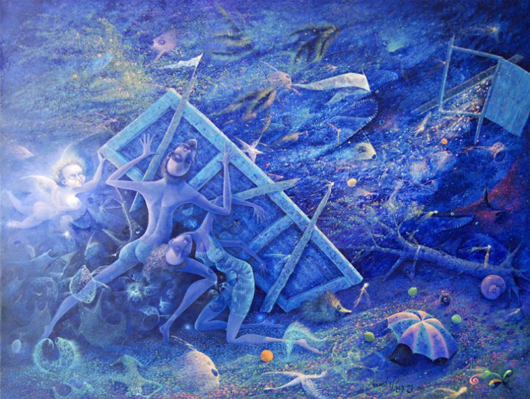 De la serie Huracanes. No pasarán, 2008. Óleo sobre tela. 100 x 110cm