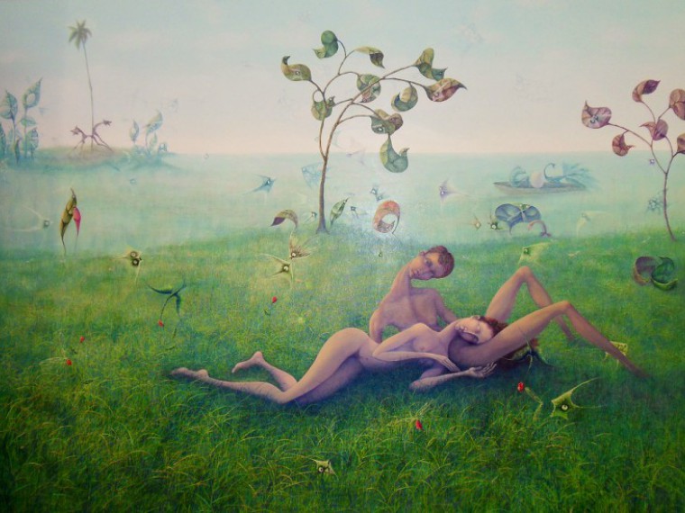 De la serie Parejas en el Jardín, 2016. Óleo sobre tela. 100 x 120cm